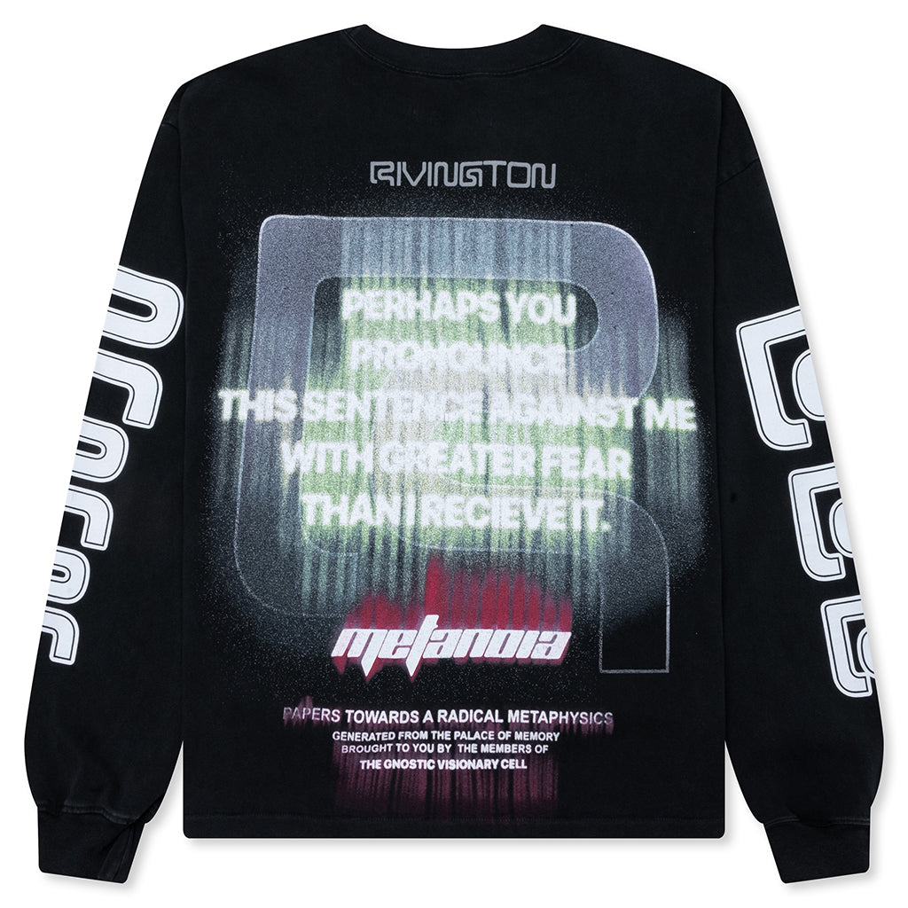 Sentence Garden L/S Tee - Jet Black