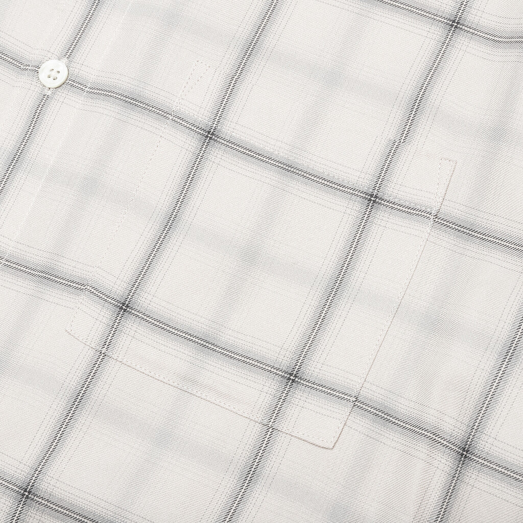 Shadow Plaid Rayon Shirt - Natural