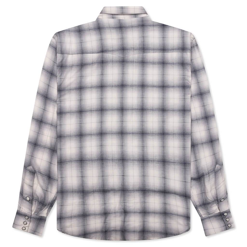Shadow Plaid Western Shirt - Dusk