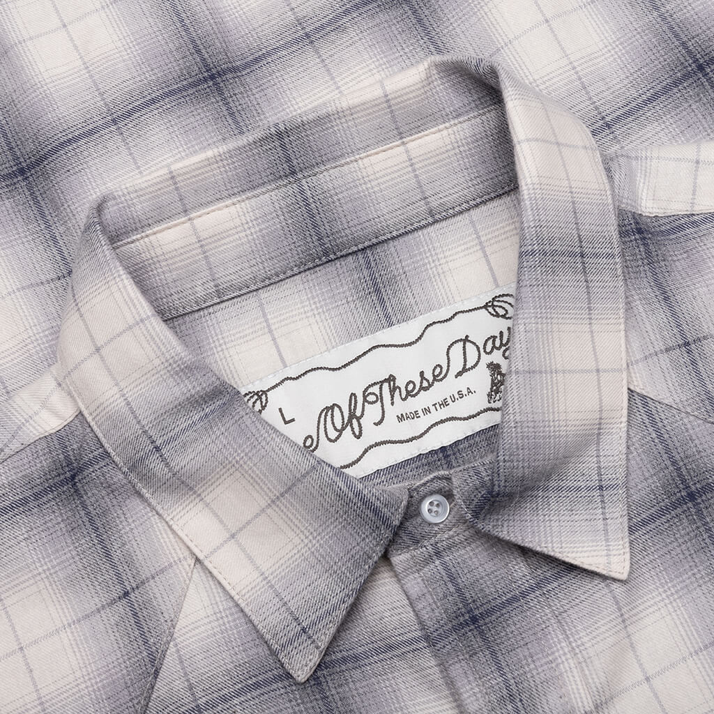 Shadow Plaid Western Shirt - Dusk