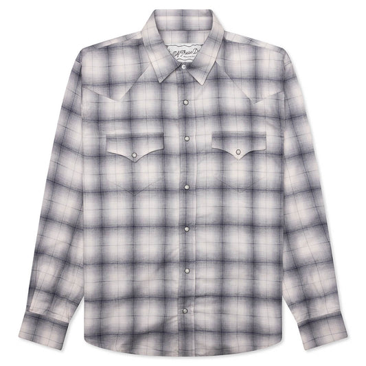 Shadow Plaid Western Shirt - Dusk