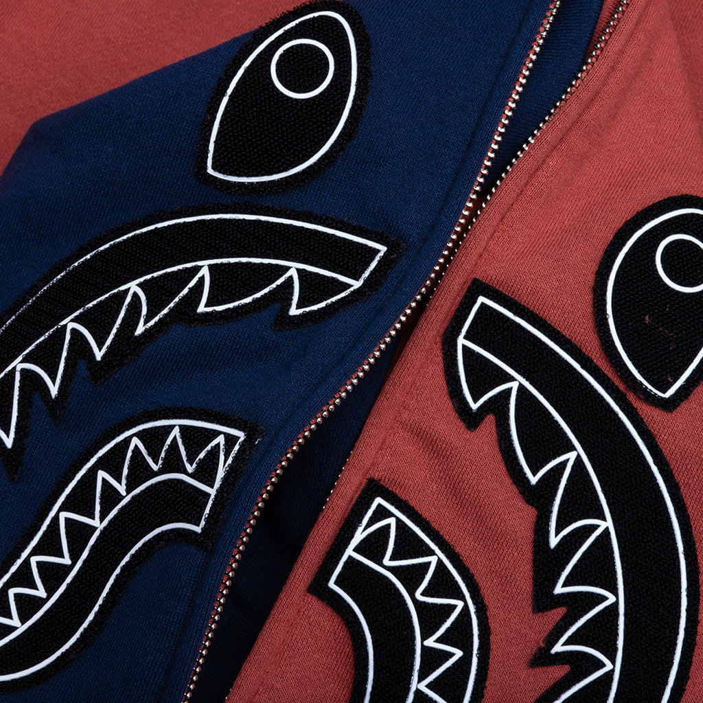 Shark Full Zip Hoodie France - Burgundy