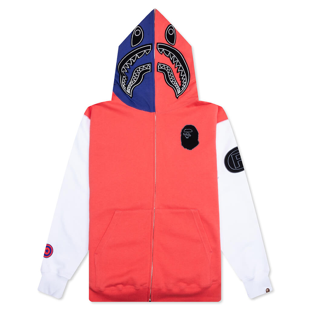 Shark Full Zip Hoodie Japan - Red