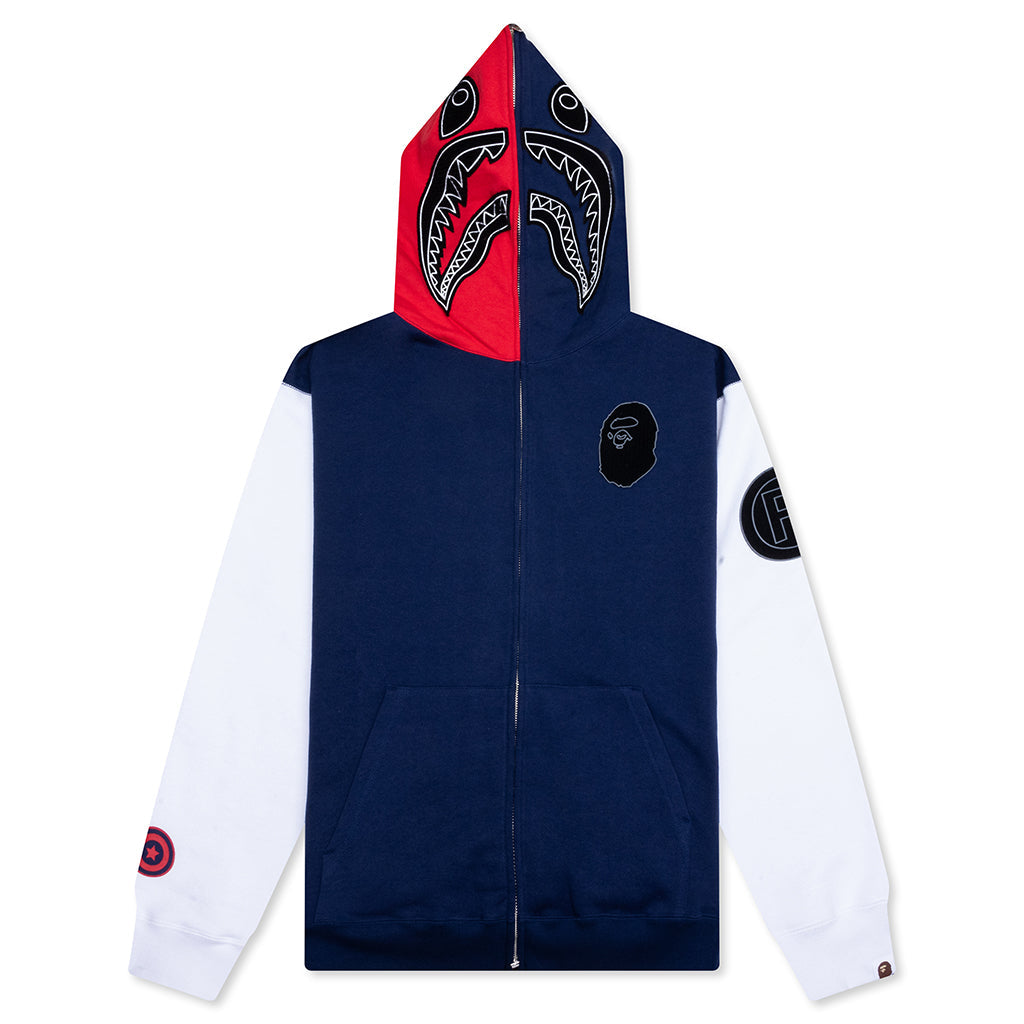 Shark Full Zip Hoodie UK - Navy