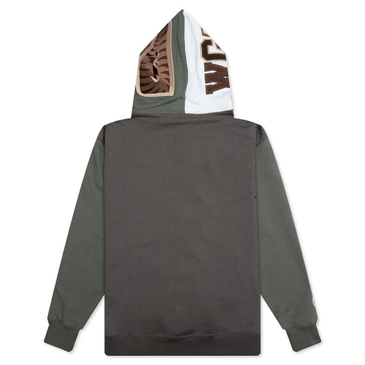 Shark Full Zip Hoodie #2 - Olive Drab