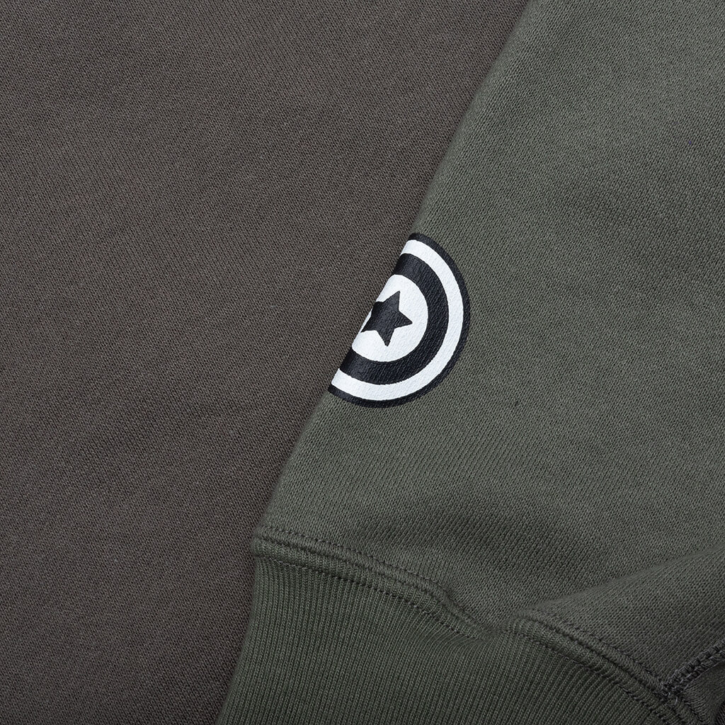 Shark Full Zip Hoodie #2 - Olive Drab