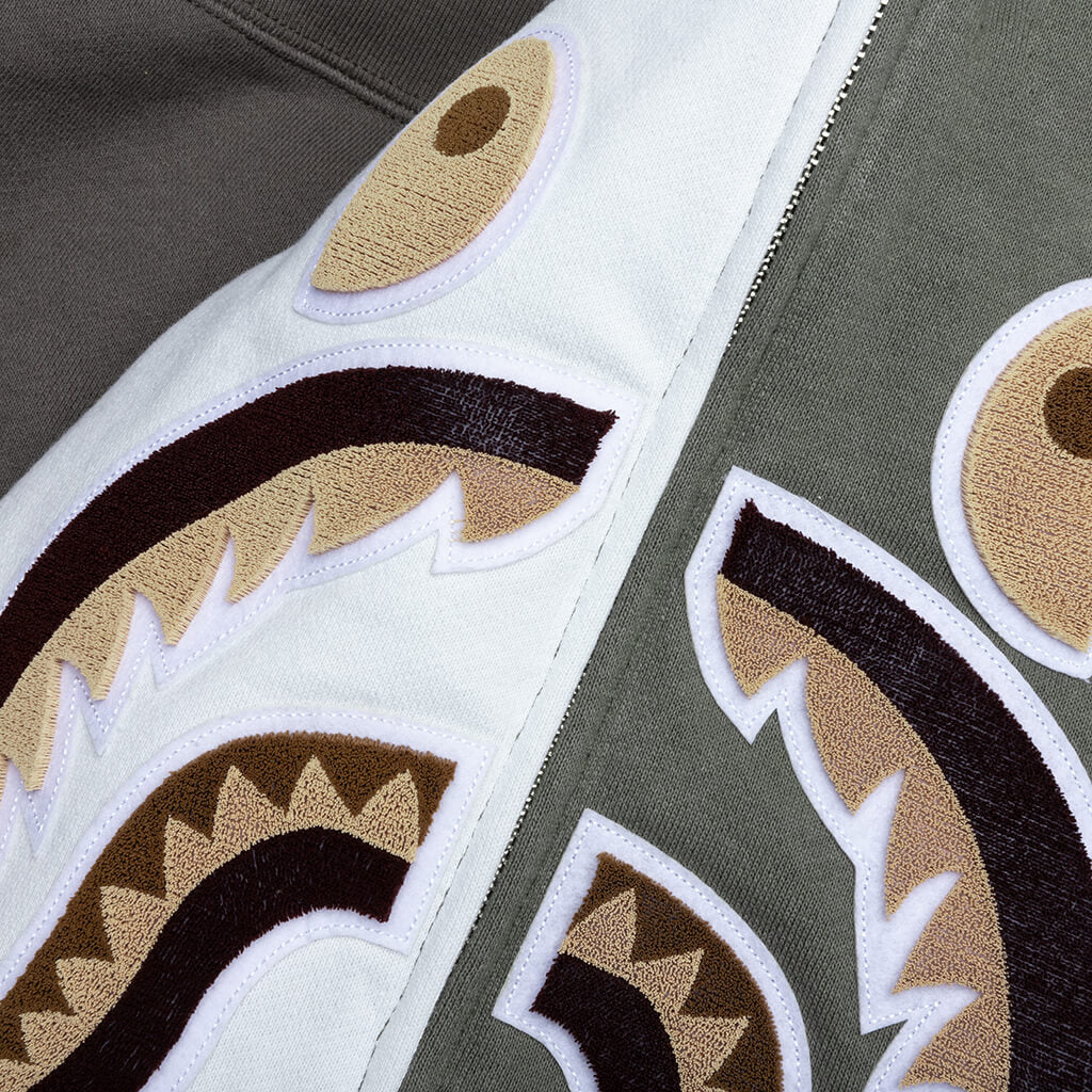 Shark Full Zip Hoodie #2 - Olive Drab