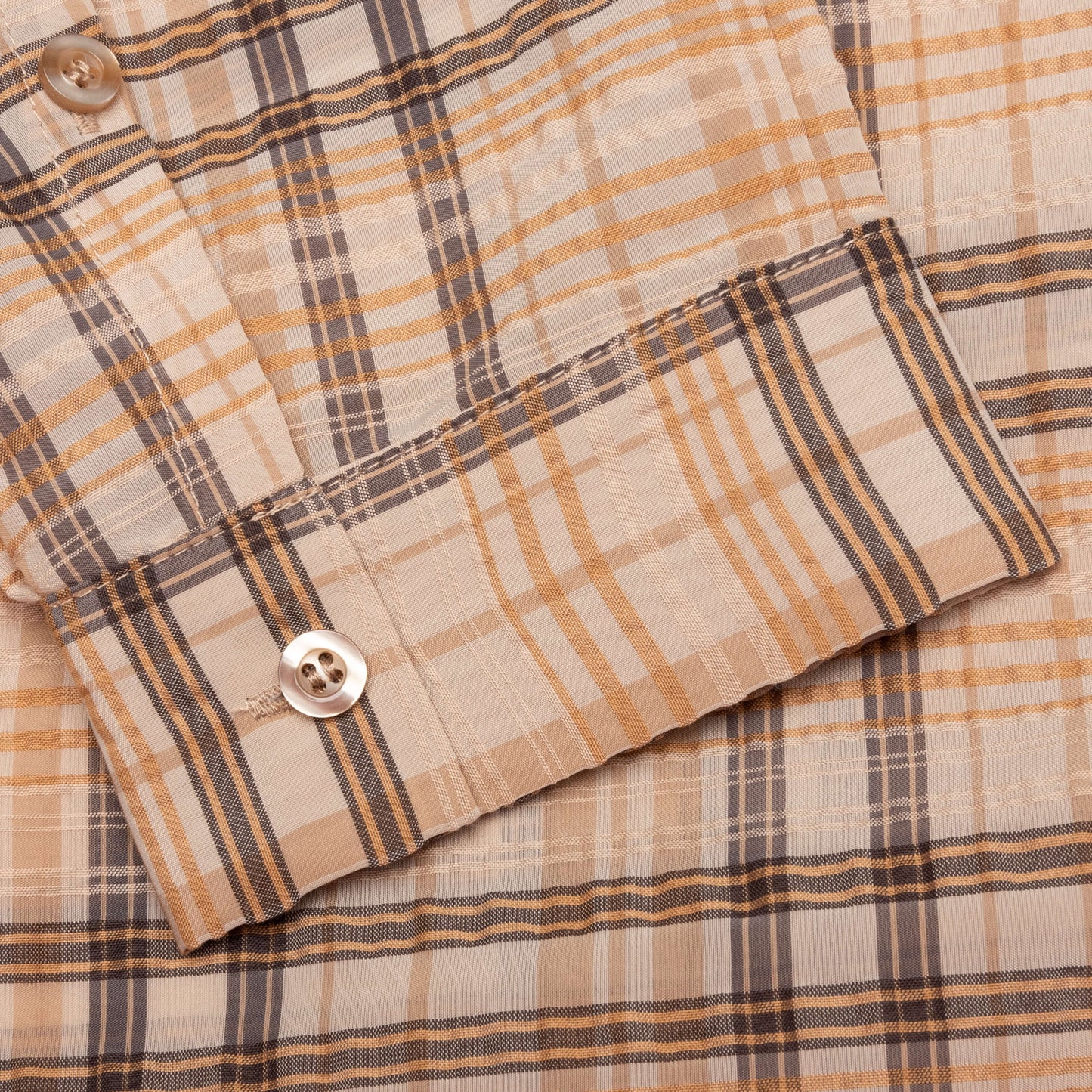 Sheer Flannel Shirt - Brown Checker