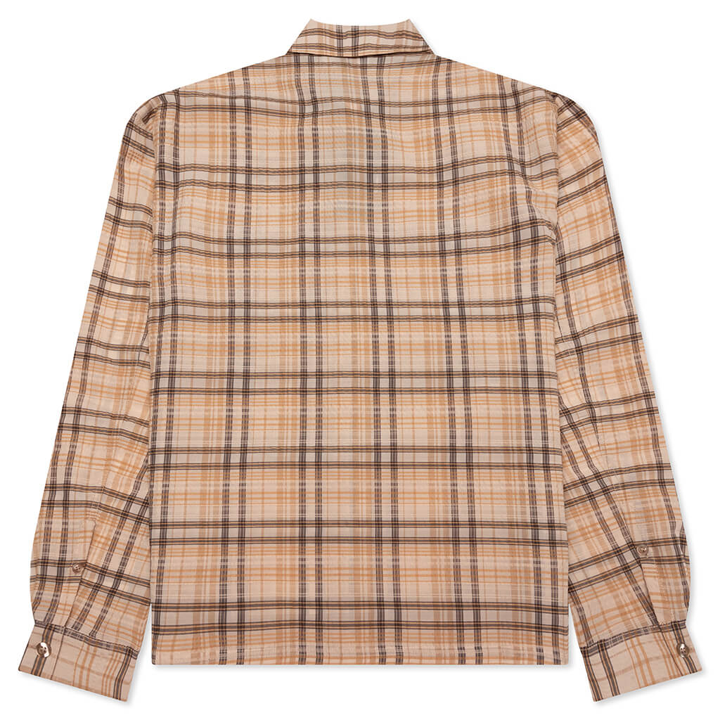 Sheer Flannel Shirt - Brown Checker