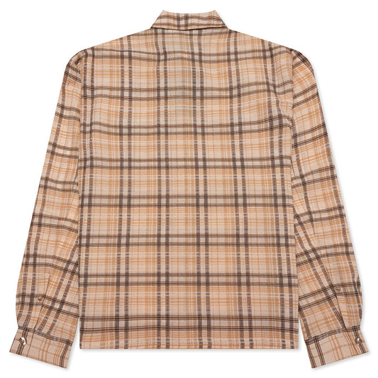 Sheer Flannel Shirt - Brown Checker