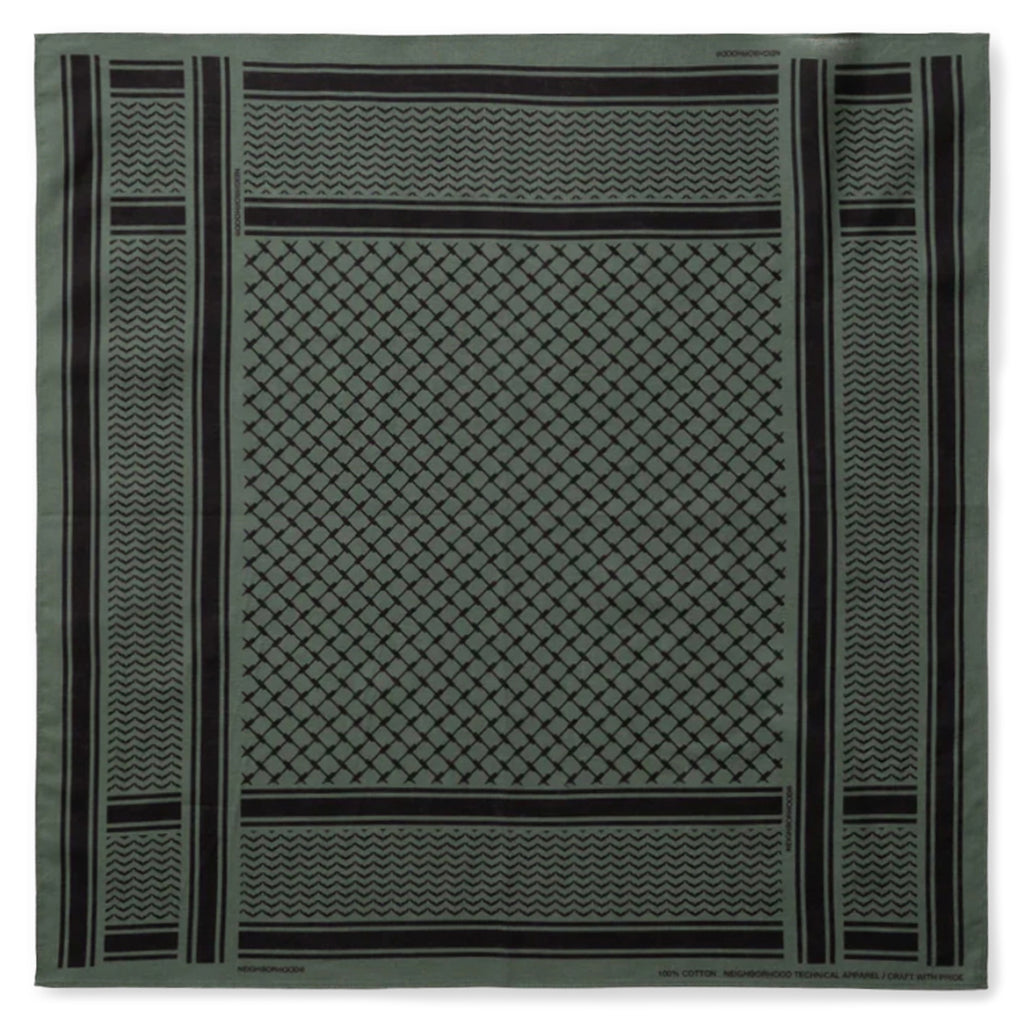 Shemagh Pattern Bandana - Olive Drab