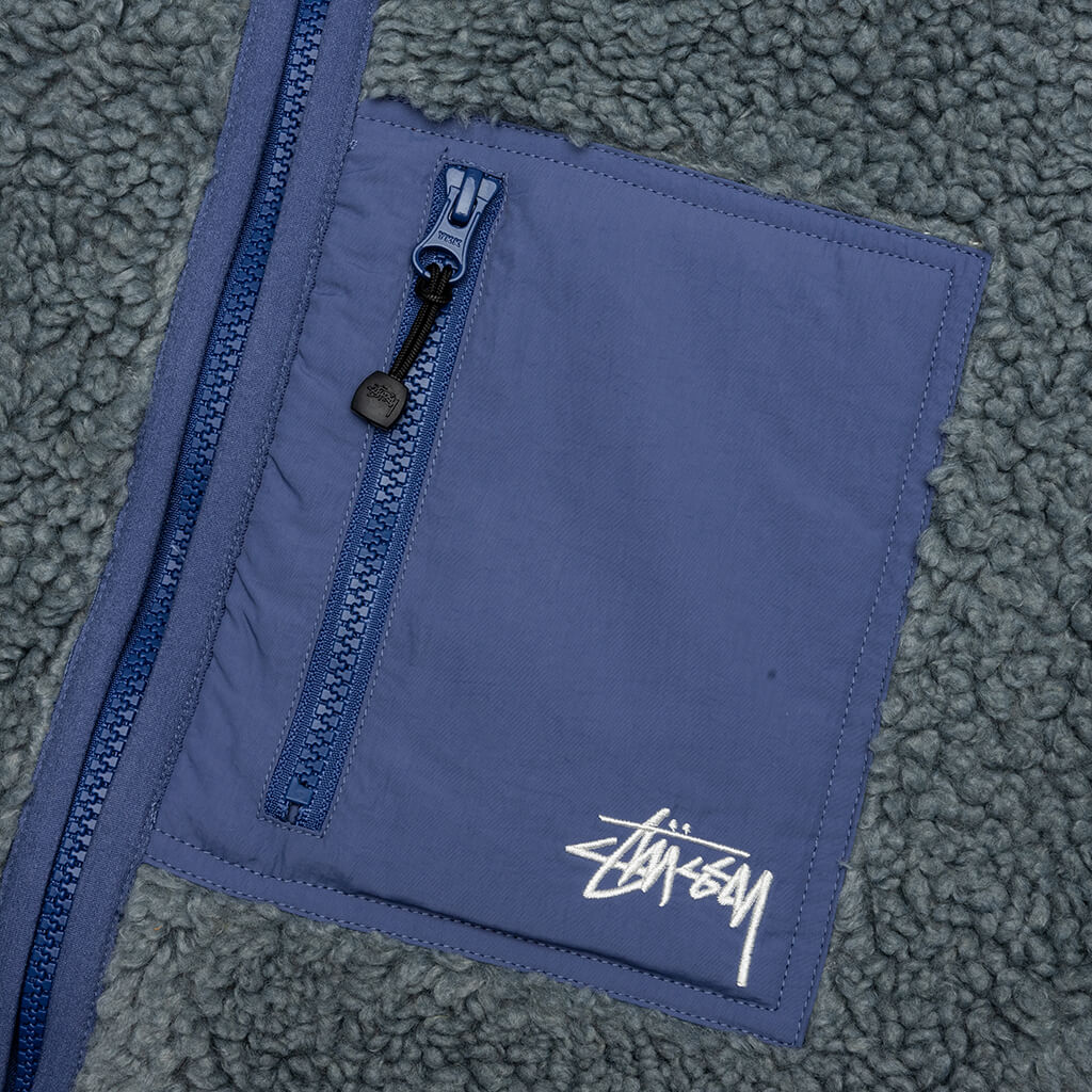 Sherpa Reversible Jacket - Bluestone