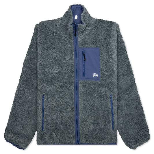 Sherpa Reversible Jacket - Bluestone