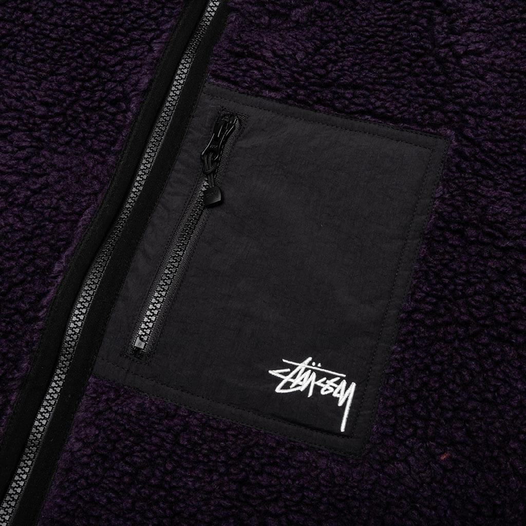 Sherpa Reversible Jacket - Purple