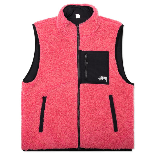 Sherpa Reversible Vest - Pink