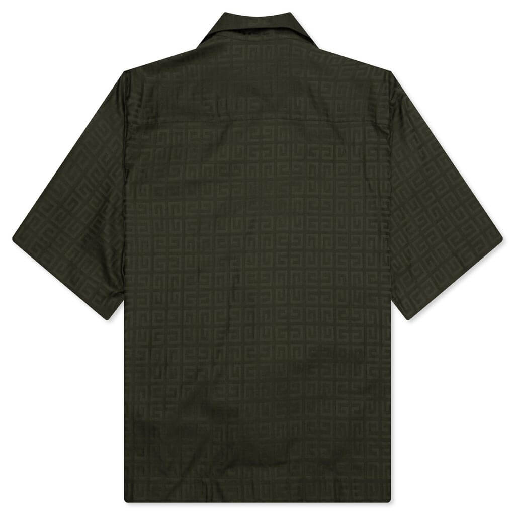 Boxy Fit Hawaiian Shirt - Khaki