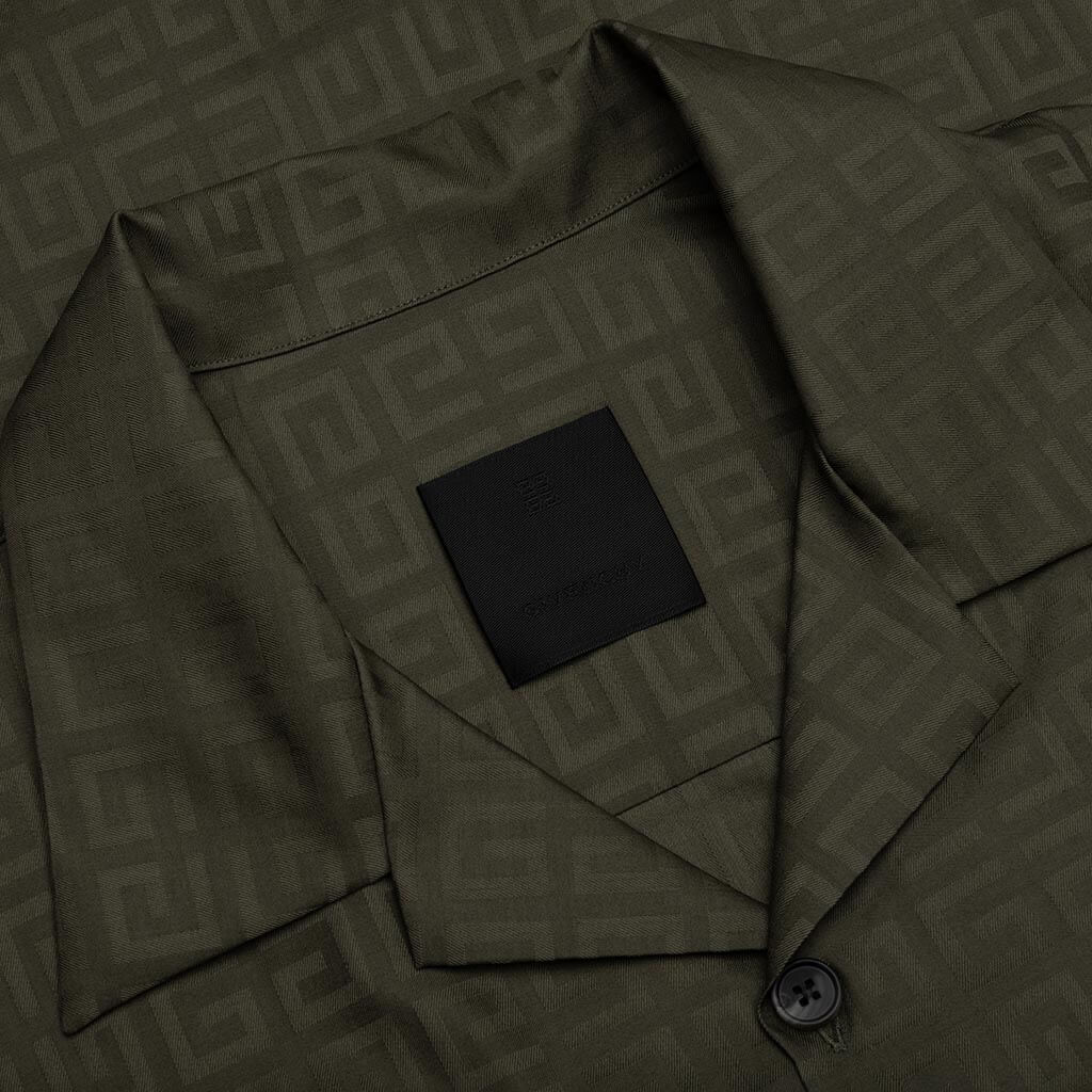 Boxy Fit Hawaiian Shirt - Khaki