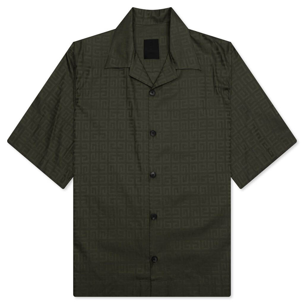 Boxy Fit Hawaiian Shirt - Khaki