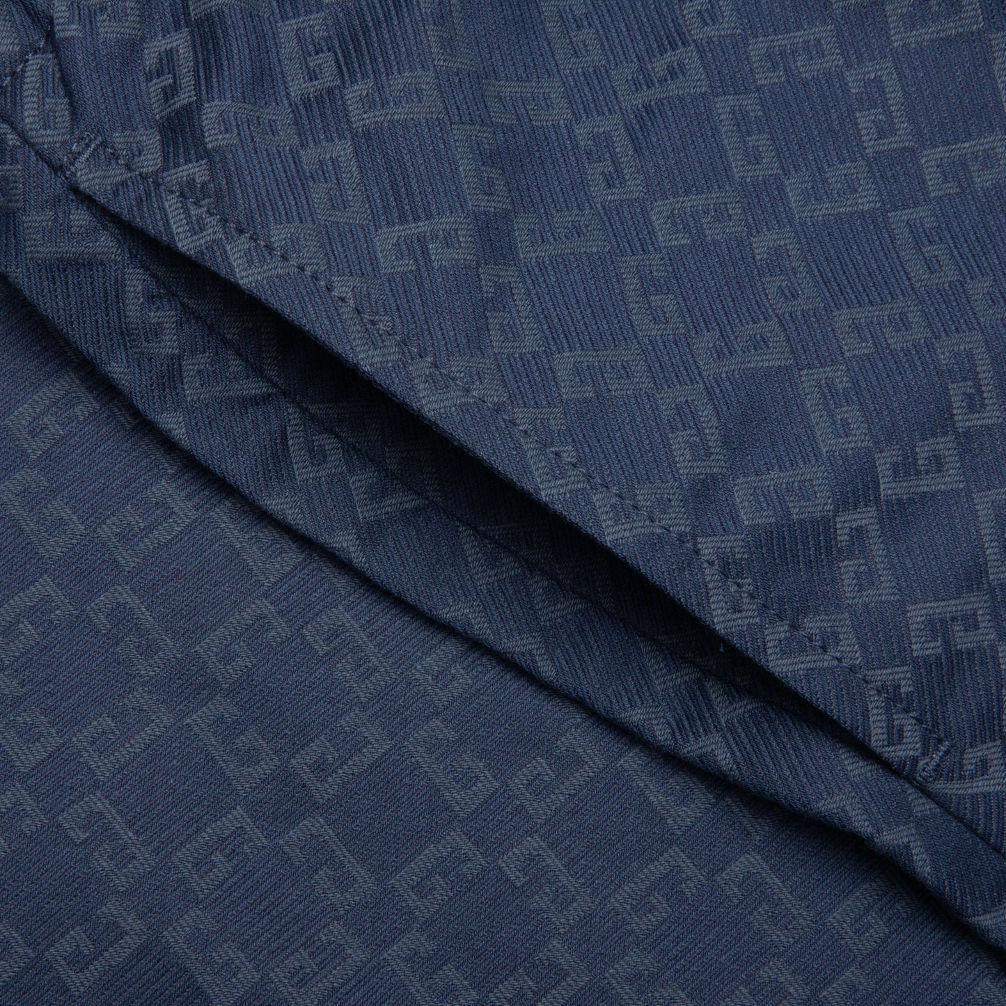 Shiny Monogram 72 Denim Bermuda Shorts - Grey/Blue