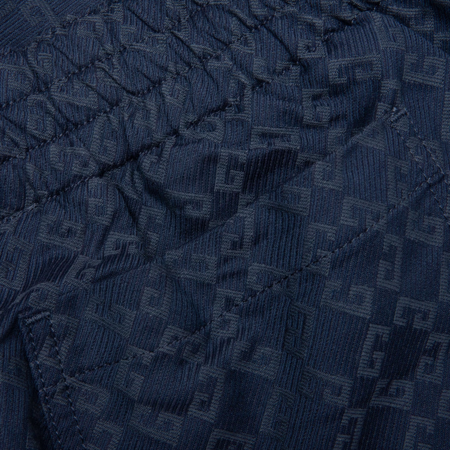 Shiny Monogram 72 Denim Bermuda Shorts - Grey/Blue