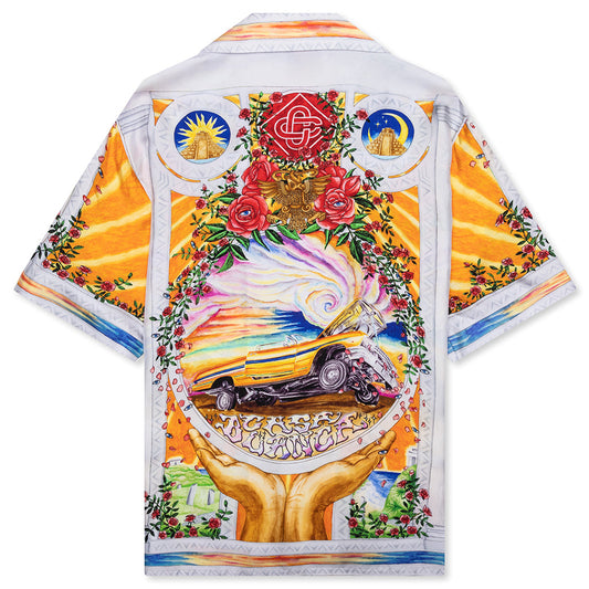 Short Sleeve Cuban Collar Shirt - A Tournade De Rose
