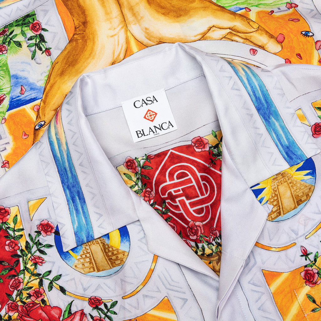 Short Sleeve Cuban Collar Shirt - A Tournade De Rose