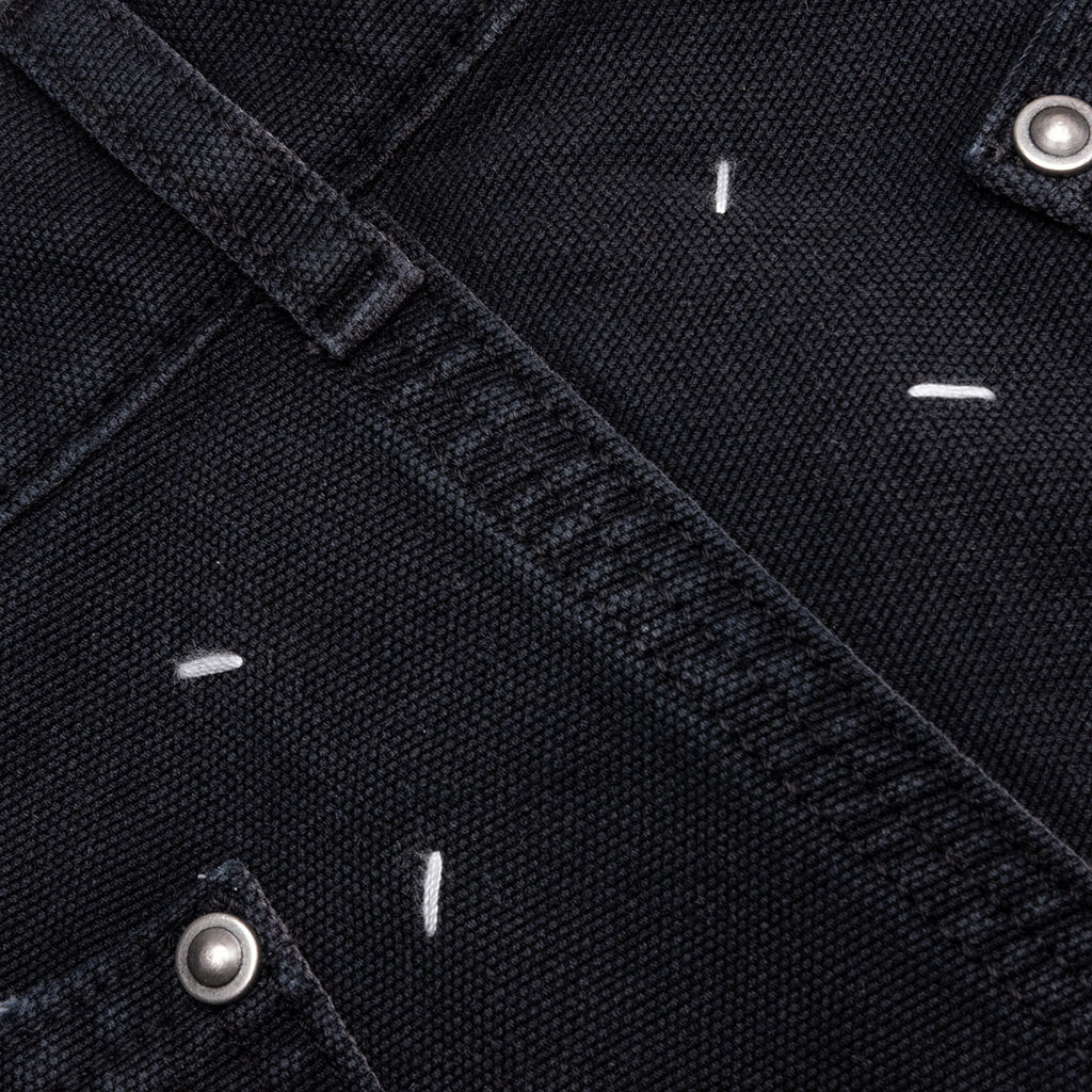 Stud Denim Shorts - Black