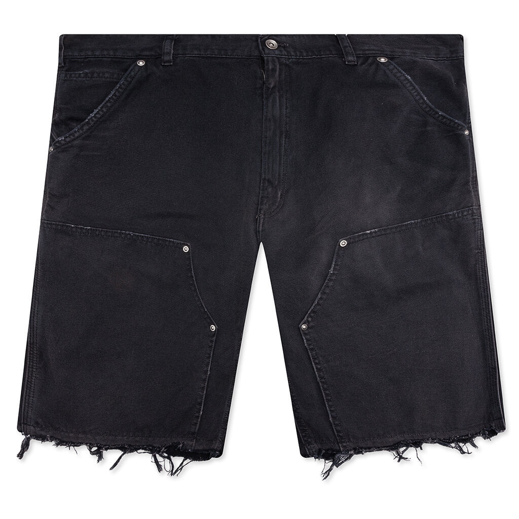 Stud Denim Shorts - Black