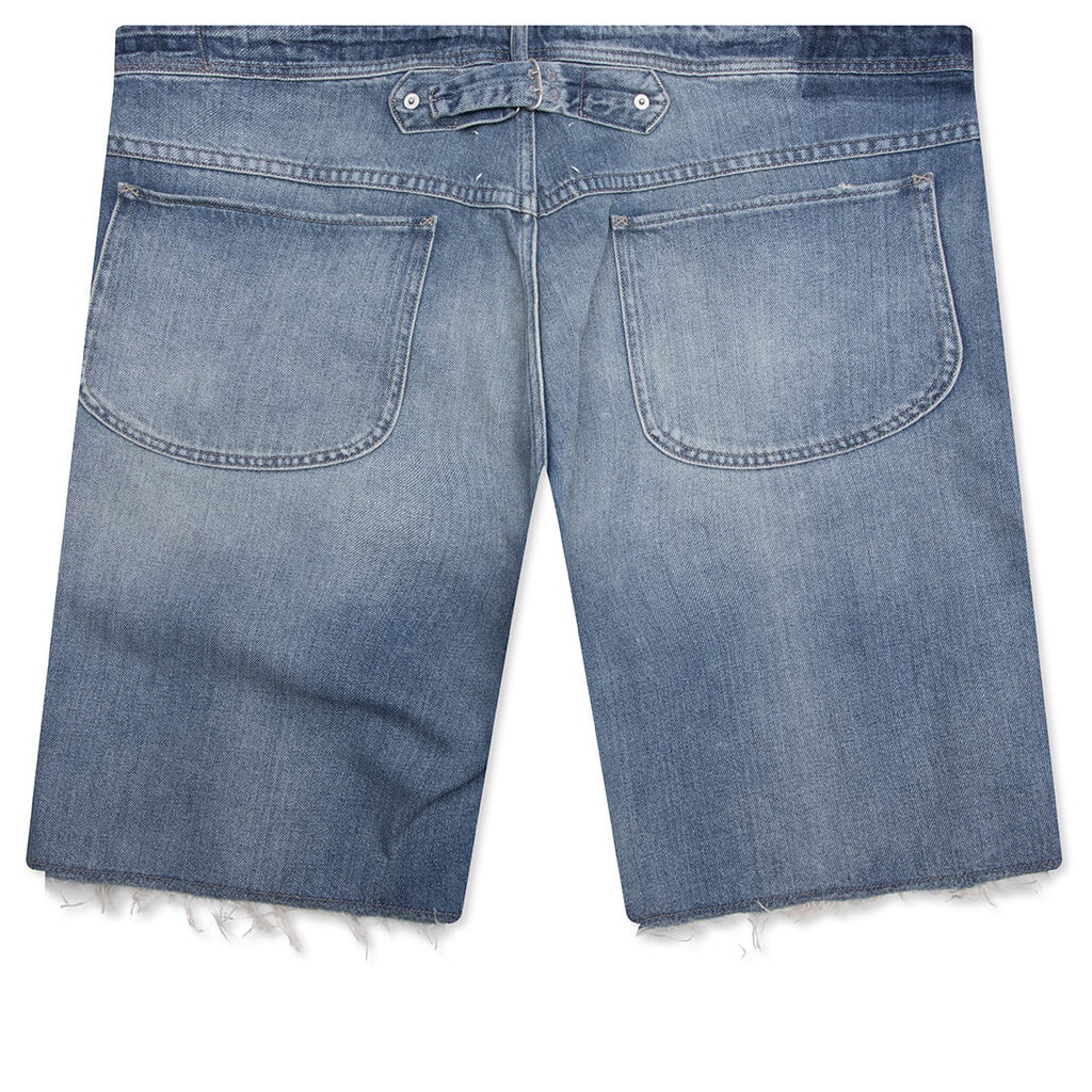 Stud Denim Shorts - Light Blue