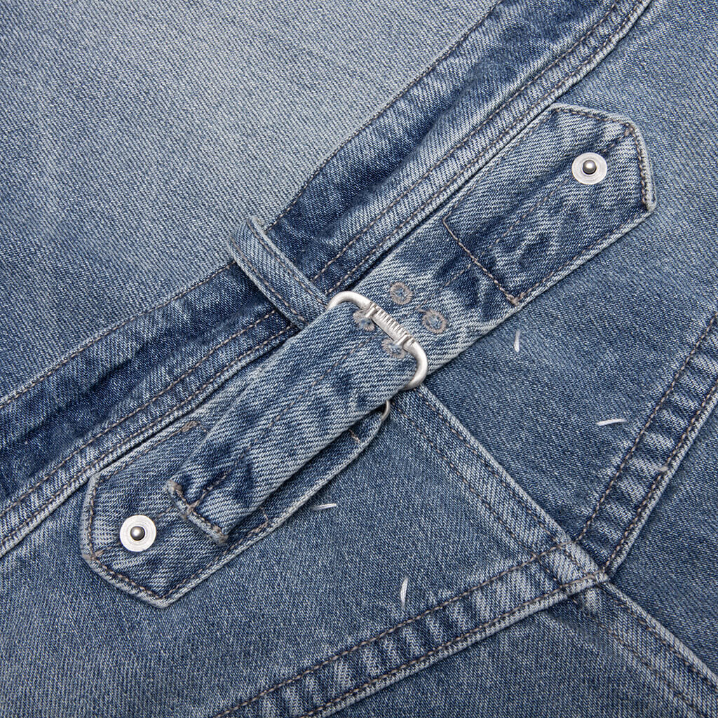 Stud Denim Shorts - Light Blue