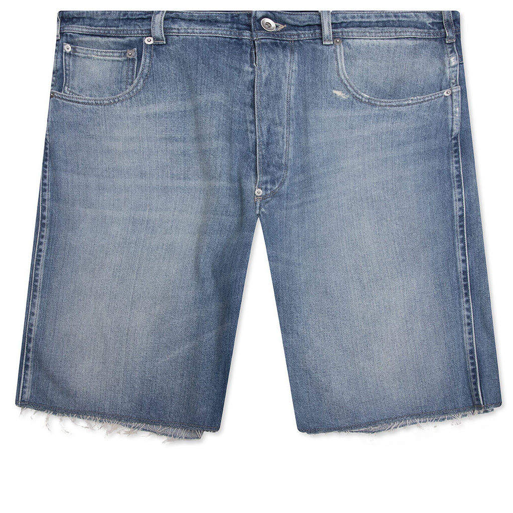 Stud Denim Shorts - Light Blue