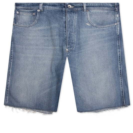 Stud Denim Shorts - Light Blue