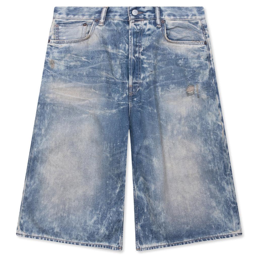 Mineral Dye Denim Shorts - Mid Blue