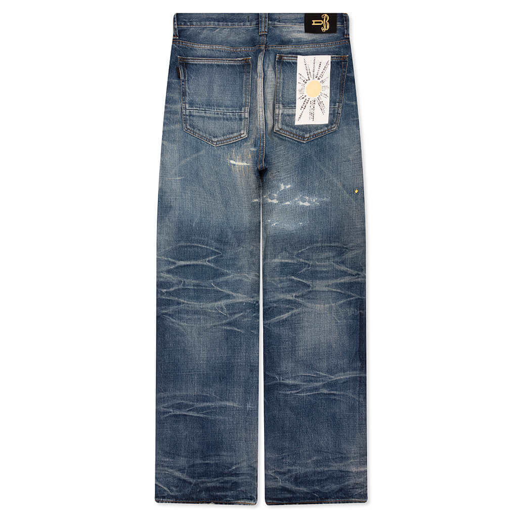 Showa Relaxed 'Manatsu' Repaired - Mid Blue