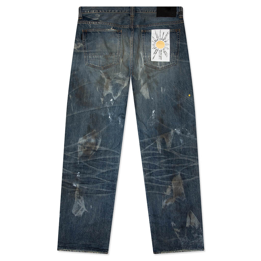 Showa Relaxed 'Gurisu' Dirty Vintage - Mid Blue