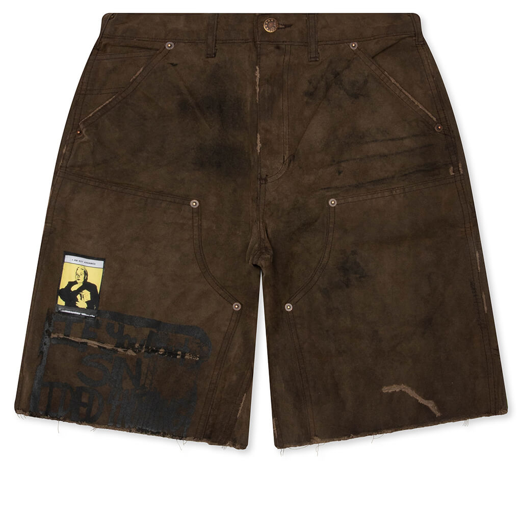 Sinned 4 Nothing Waxed Canvas Double Knee Short - Brown