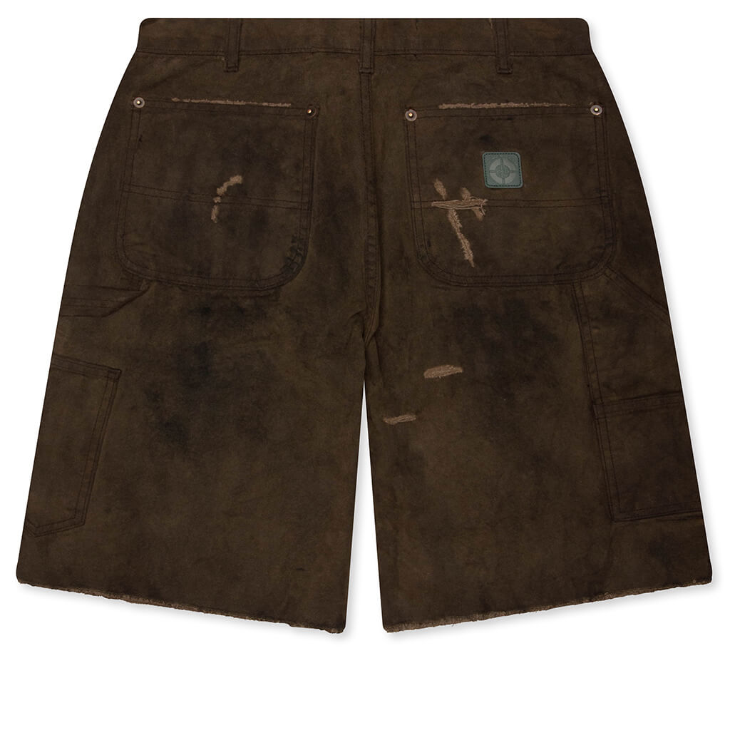 Sinned 4 Nothing Waxed Canvas Double Knee Short - Brown