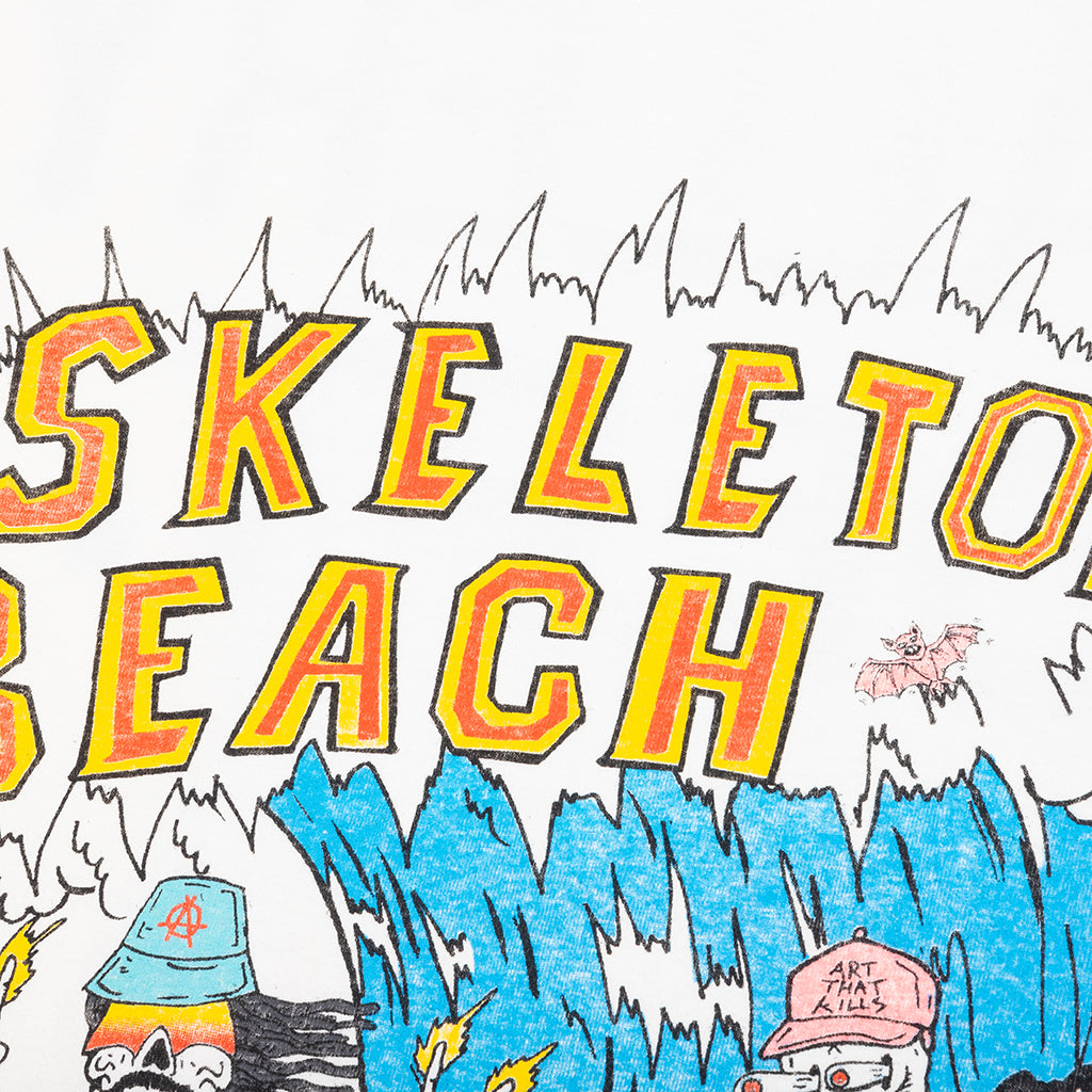 Skeleton Beach Surf Tee - Light Archival White