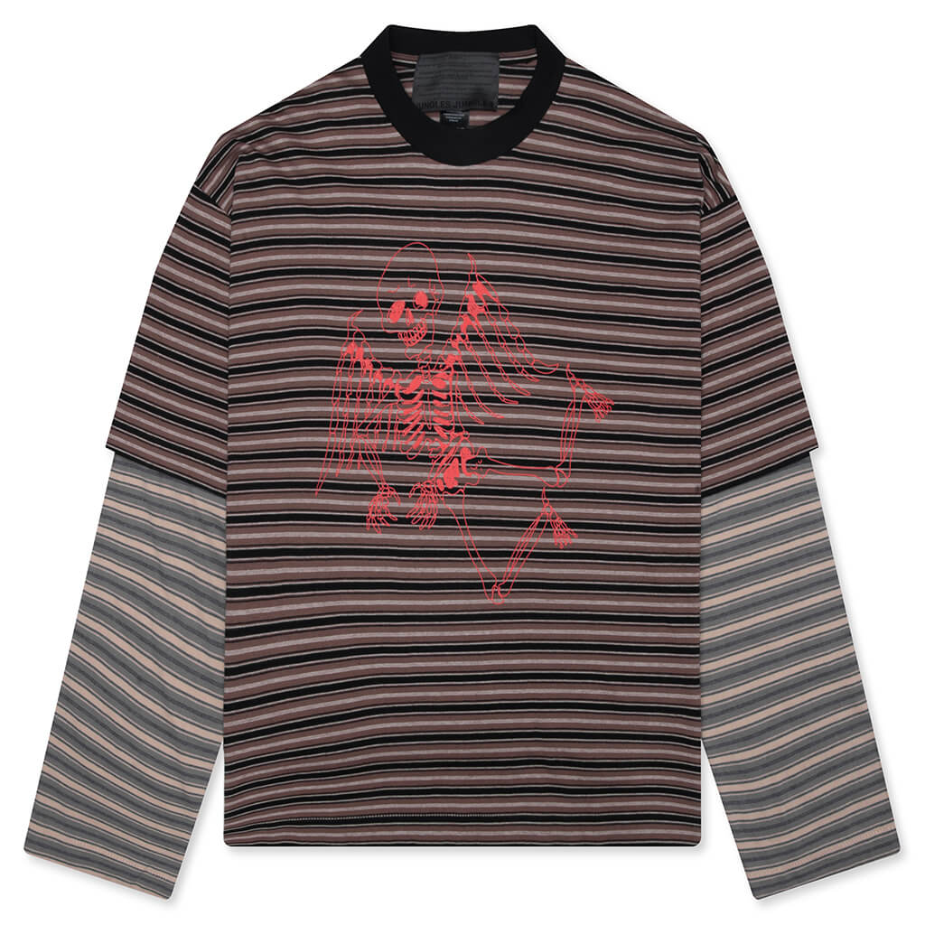 Skeleton Stripe Long Sleeve Tee - Stripe