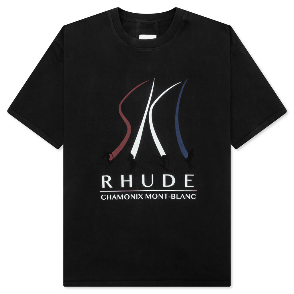 Ski Slope Tee - Vtg Black