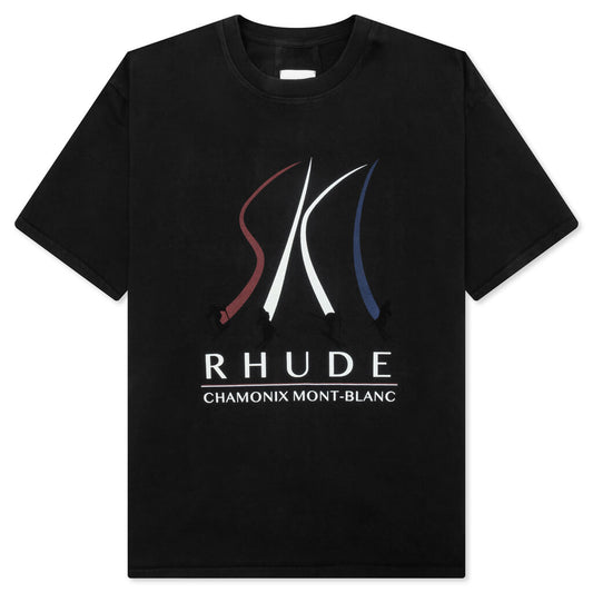 Ski Slope Tee - Vtg Black