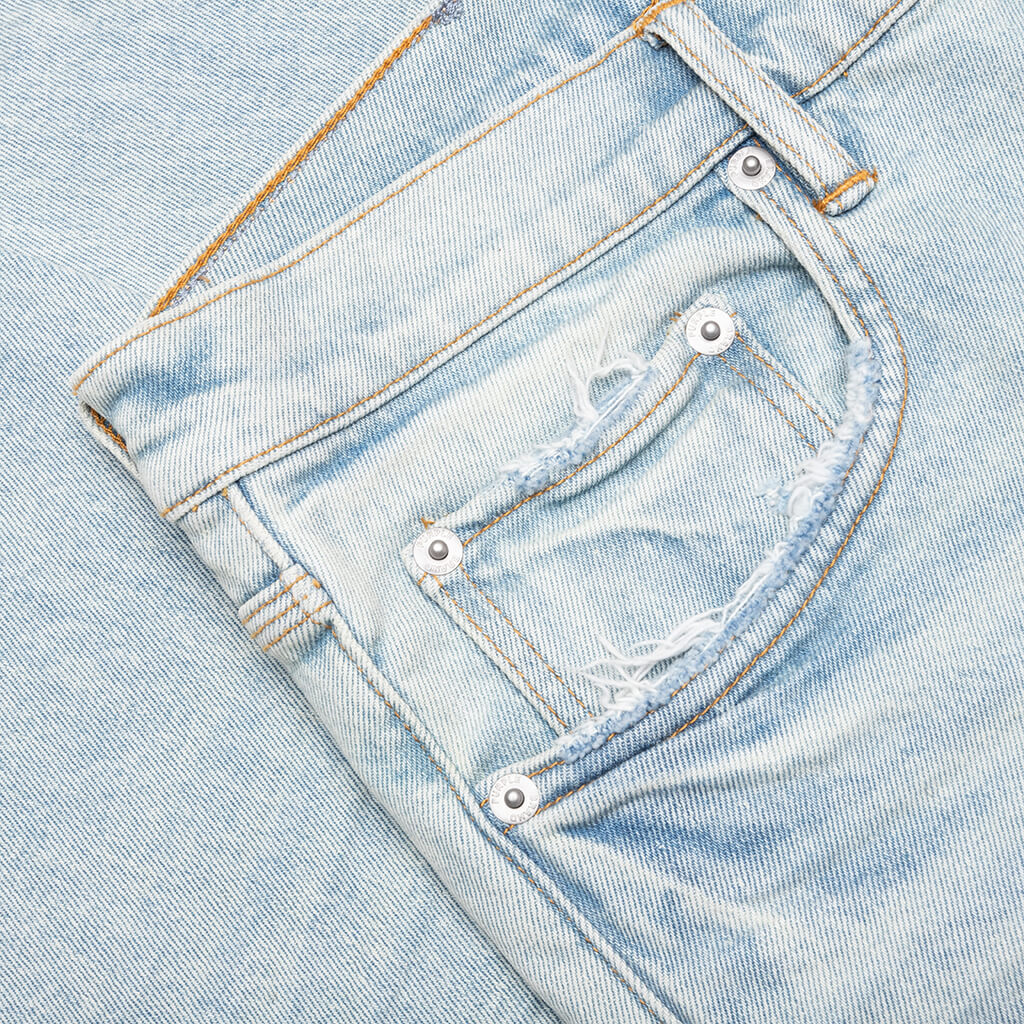 Skinny Fade Distressed Jeans - Light Indigo