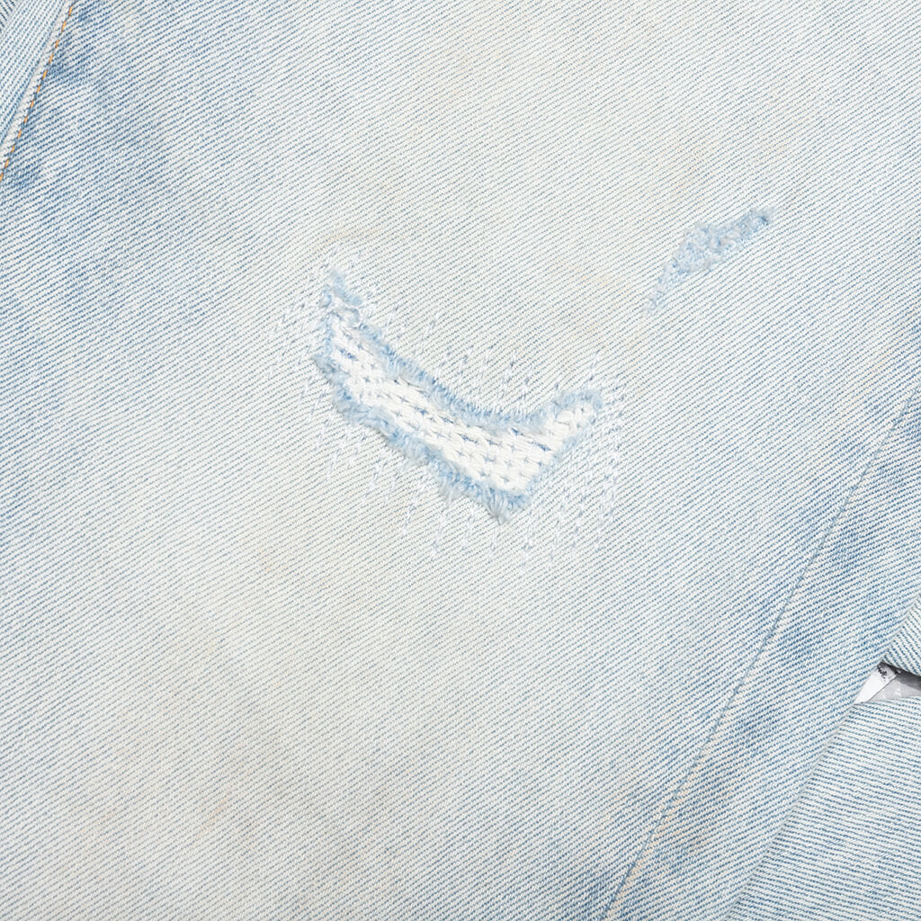 Skinny Fade Distressed Jeans - Light Indigo