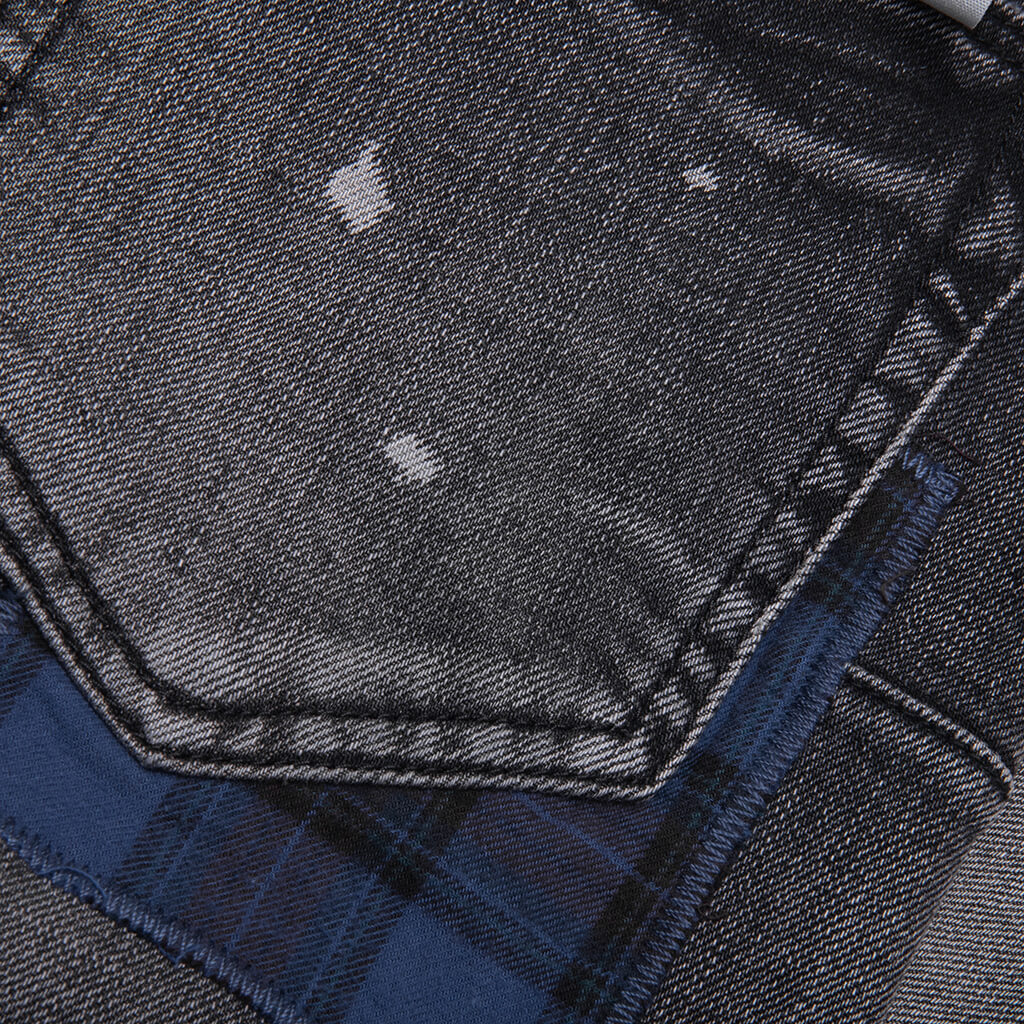 Skinny Plaid Patch - Black