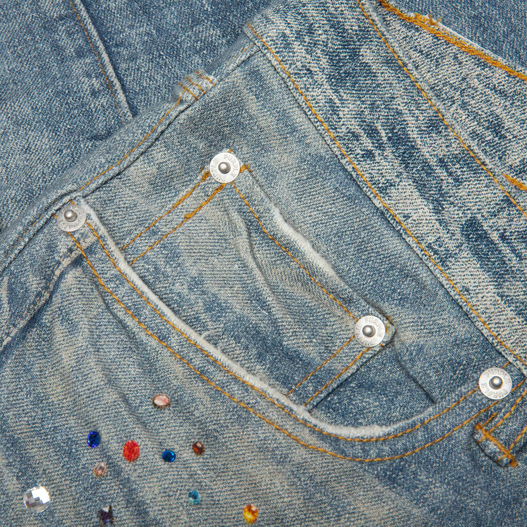 Skinny Jewel Print - Light Indigo