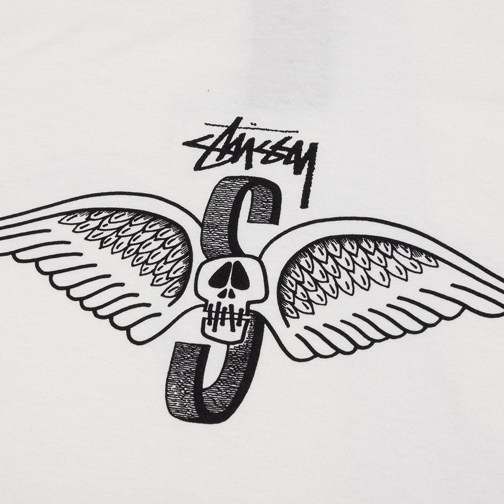 Skull Wings Pigment Dyed L/S Tee - Natural