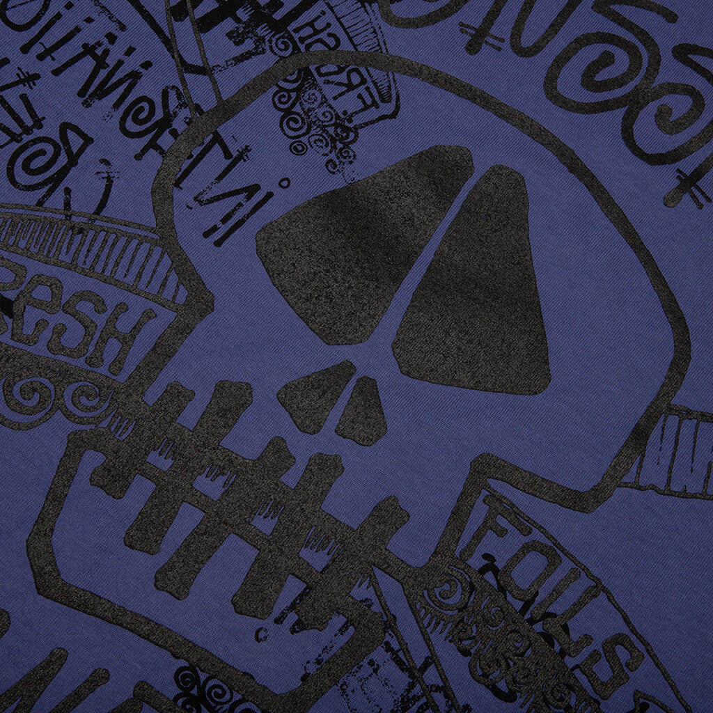 Skulls Pigment Dyed Tee - Indigo