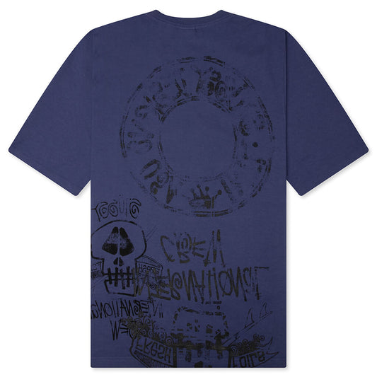 Skulls Pigment Dyed Tee - Indigo