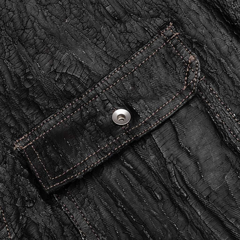 Sl Tommy Jumbo Sleeveless Denim Jacket - Parchment/Black