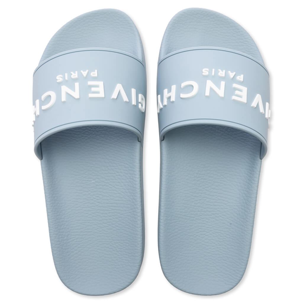 Slide Flat Sandals - Sky Blue
